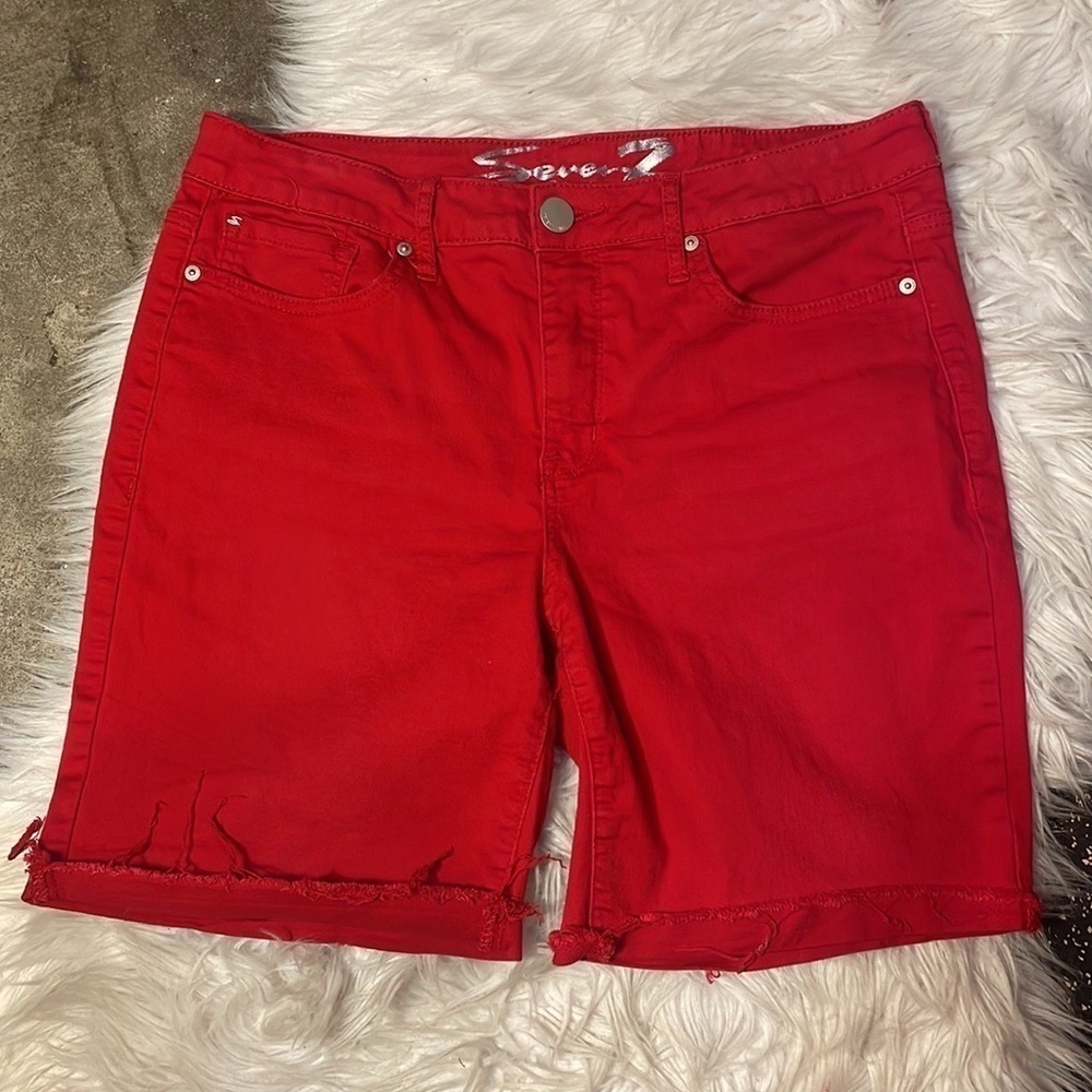 Seven7 Red Women's Shorts